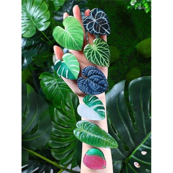 8 Pcs Leaves Phone Holder Green Plant Cell Phone Grip Holder Phone Sockets - Picture 8 of 8